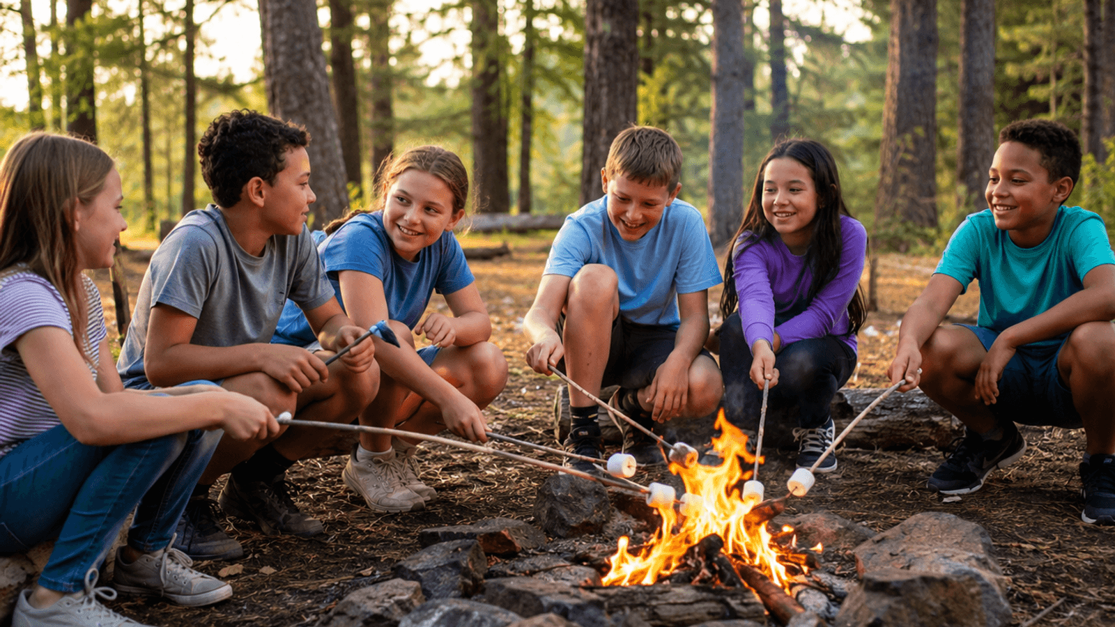 Children taking part in activities at Camp Good Grief