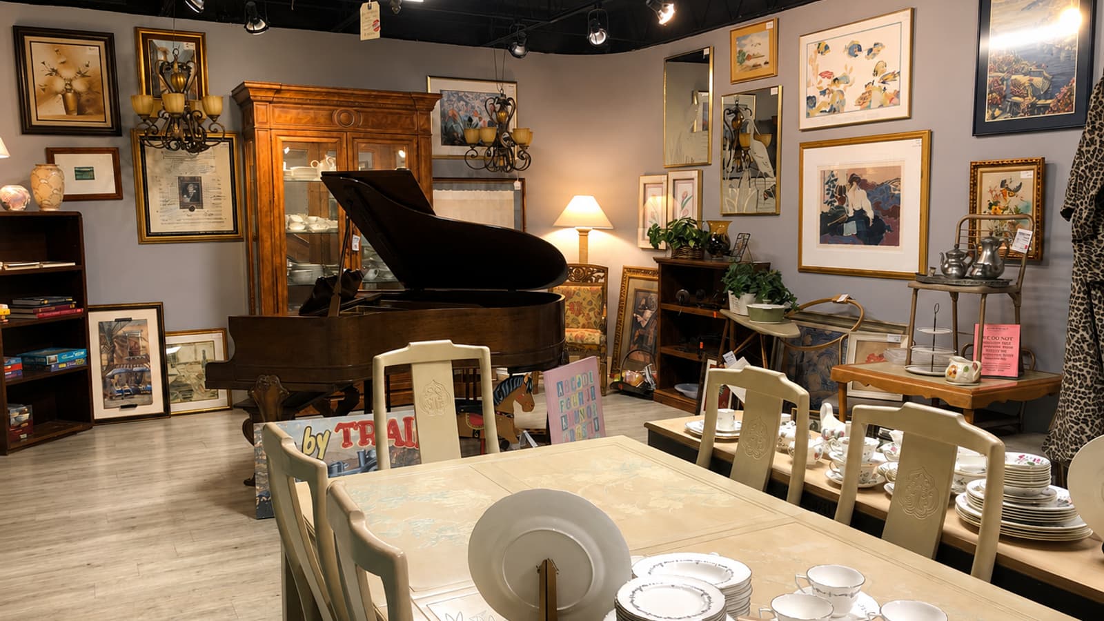 Inside a Treasure Coast Hospice thrift boutique, with donated goods on display