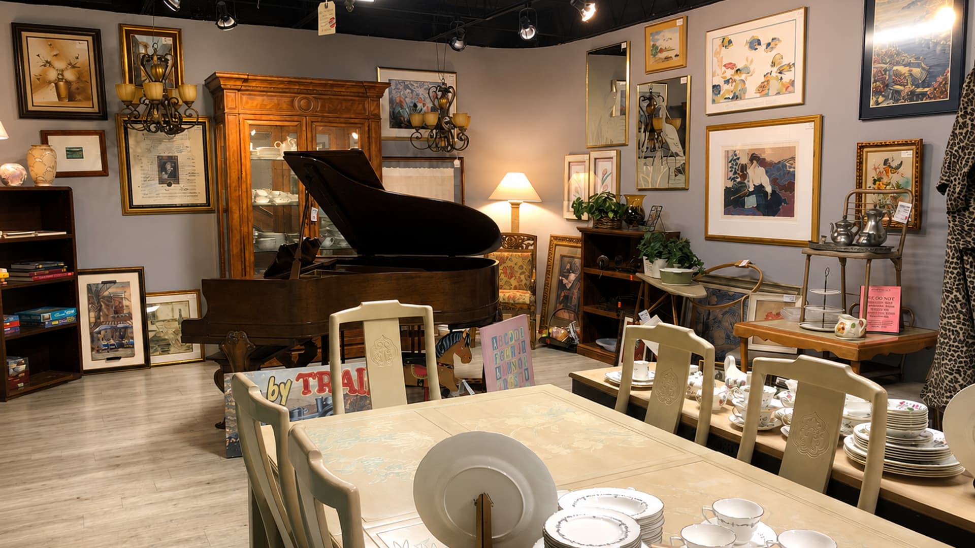 Inside a Treasure Coast Hospice thrift boutique, with donated goods on display